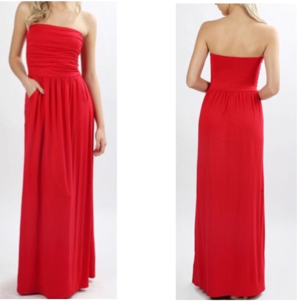 New! Tube Maxi Dress (Ruby)